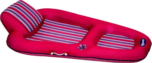 Aqua Luxury Water Pool Lounge – Extra Large – Inflatable Pool Floats for Adults with Headrest, Backrest, Footrest & Cupholder – Multiple