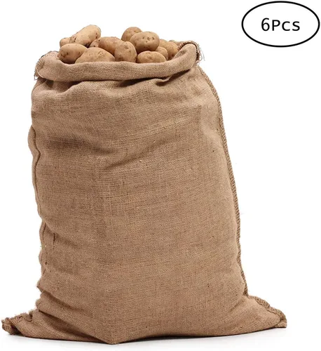 Miniatura 4 de Bekith Sacos de arpillera para patatas de alta resistencia de 24 x 39 pulgadas, juego de 6