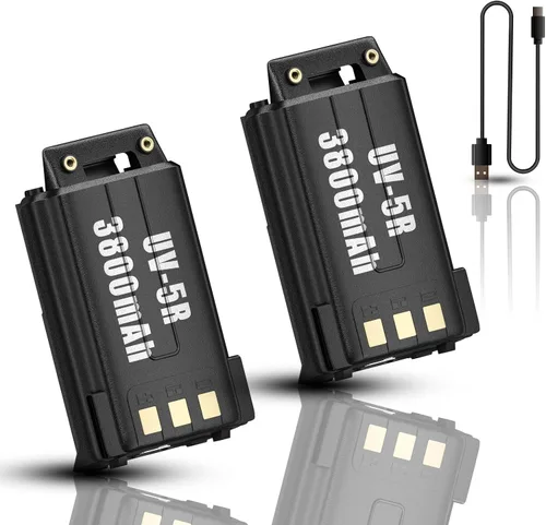 Miniatura 11 de Batería UV-5R Cargador tipo c de mayor capacidad 3800mAh Batería recargable BL-5 para radio bidireccional BF-F8HP UV-5RE RD-5R Radio jamón UV-5RTP