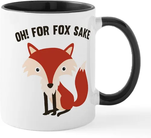 Miniatura 10 de CafePress Taza de café de cerámica For Fox Sake de 11 oz (11.0 fl oz)