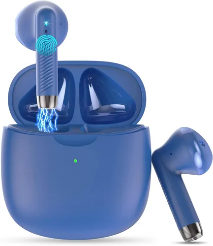 Miniatura 15 de Auriculares inalámbricos, auriculares Bluetooth 5.4 con graves estéreo, auriculares Bluetooth en el oído con cancelación de ruido y micrófono