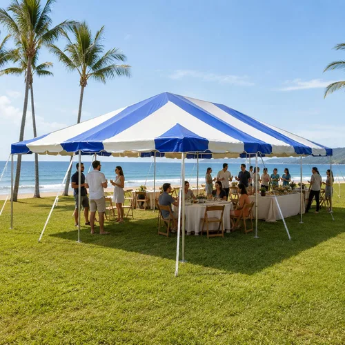 Miniatura 16 de Party Tents Direct Carpa para Fiesta de 20x30 - Marco de Acero - Gazebo al Aire Libre, Pabellón, Sombrilla para Sol, Refugio para Acampada - Verde