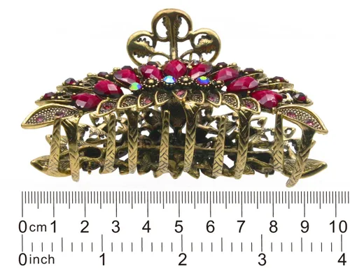 Miniatura 4 de Fashion & Lifestyle Pinza de mandíbula grande de aleación de metal para mujeres y niñas, pinza bastante fuerte, pasador antideslizante, agarre hacia