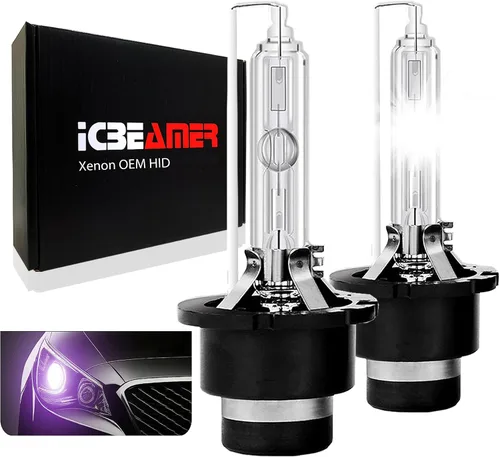 Miniatura 17 de ICBEAMER 10000K D1R D1C D1S Xenon HID Reemplazo directo Reemplazar bombillas de luz baja para faros delanteros de fábrica OEM [Color: azul]