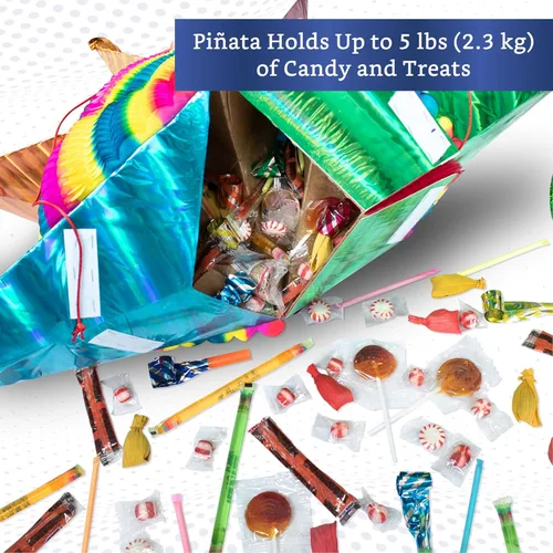 Miniatura 4 de Piñata mexicana (grande de 32 pulgadas) – Piñata grande plegable hecha a mano auténtica para fiesta de cumpleaños – Piñatas para cumpleaños años