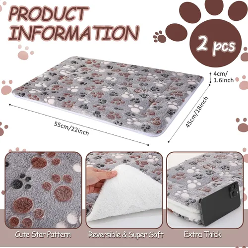 Miniatura 2 de VitalCozy Paquete de 2 tapetes autocalentables para gatos, almohadilla autocalentable, reversible, lavable a máquina, refleja el calor corporal