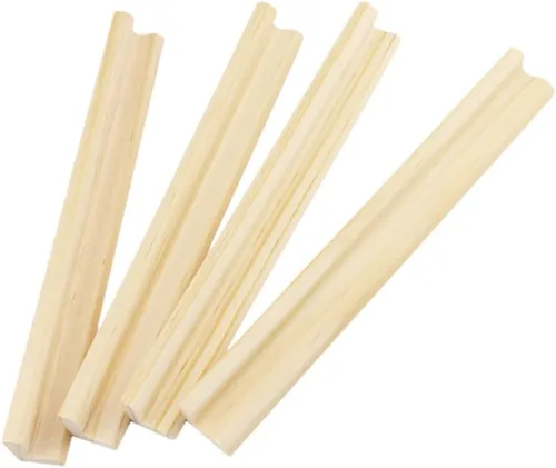 Toddmomy 4 piezas de soporte de madera bandejas de dominó para azulejos juegos familiares Mostrar base mahjong suministros Natural Domino bandejas