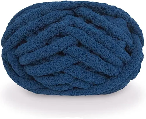 Miniatura 19 de Hilo de felpilla de punto grueso para mantas de tejer a mano, súper suave para mantas grandes jumbo (color rosa claro)