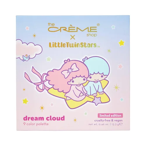 The Crème Shop x Sanrio Little Twin Stars Dream Cloud Paleta de sombras de ojos: 9 pigmentos versátiles mate etéreos a brillos, pigmentación ultra