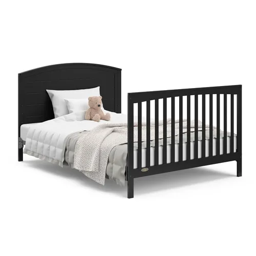Miniatura 15 de Graco Bellwood - Cuna convertible 5 en 1 y cambiador con cajón (negro) - Certificado GREENGUARD Gold, cajón de almacenamiento de tamaño completo, se
