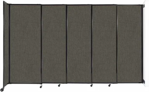Miniatura 92 de Divisor de habitación de pared recta deslizante montado en la pared Anchos ajustables Ruedas de bloqueo Separador de habitación Paneles