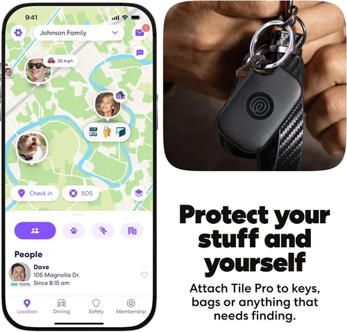 Miniatura 3 de Tile by Life360 Pro - Potente rastreador Bluetooth, buscador de llaves y localizador de artículos para llaves, bolsas y más. Compatible con iOS