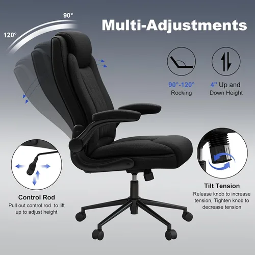 Miniatura 6 de ralex-chair Silla de Oficina Grande y Alta - Silla de Oficina Resistente de 500 lb para Hombre Grande, Silla de Escritorio de Oficina Ejecutiva