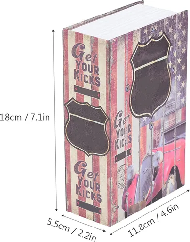 Miniatura 9 de Sonew Caja de libro secreta - Caja de efectivo oculta con bloqueo de contraseña, caja portátil para almacenar dinero, joyas, libro y pasaporte. ()