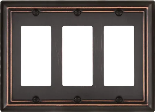 Miniatura 27 de Cubiertas de Enchufe Decorador Doble, Placas de Pared de Bronce Envejecido para Interruptor de Regulador, Enchufe GFCI y Receptáculo, Placas