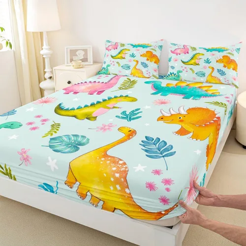 Miniatura 22 de Erosebridal Monster Bedding - Juego de sábanas de tamaño individual con diseño de dragón mágico para niños y hombres, juego de cama ajustable