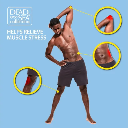Miniatura 3 de Dead Sea Collection Sales de baño para hombres con aceite de sándalo, baño de recuperación muscular, sal pura del mar muerto para calmar y relajar