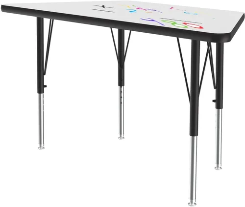 Miniatura 29 de Correll - Mesa rectangular de 24 x 36 pulgadas, mesa de actividades superior de borrado en seco, altura ajustable (19 a 29), laminado de alta