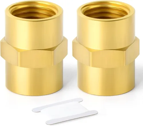 Miniatura 16 de GASHER 5 piezas de tubería de latón, acoplamiento, adaptador reductor, 1/2 "x 3/8" NPT hembra