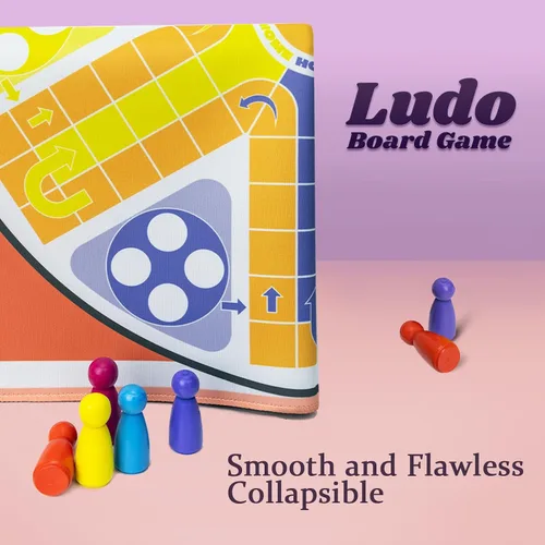 Miniatura 4 de Juego de mesa Ludo de 20 pulgadas, juego de Ludo para adultos para 2-6 jugadores, juegos de mesa de Ludo y parchís, adecuados para reuniones