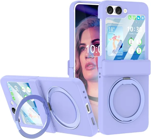 Miniatura 16 de Funda magnética diseñada para Galaxy Z Flip 5 con protección de bisagra y soporte [compatible con MagSafe] para Samsung Flip 5 Slim Funda protectora