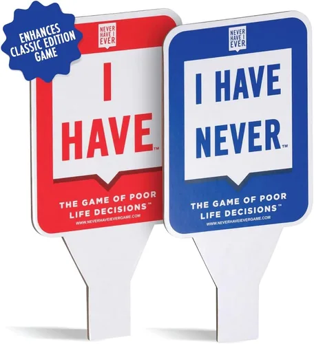 Never Have I Ever Palas de juego de cartas, maximiza la diversión de jugar a las cartas, 10 paletas físicas con las que tengo y nunca jamás, juegos