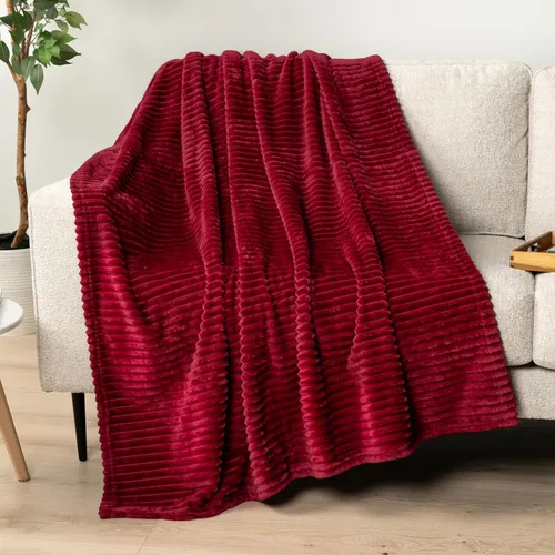 Miniatura 17 de PAVILIA Manta de forro polar súper suave, manta de franela de felpa mullida, cálida y acogedora manta de microfibra acanalada para sofá o cama, Negro