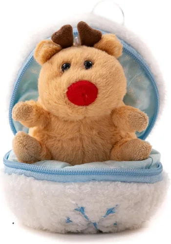 Miniatura 13 de Plushland Bola de Nieve Animal de Peluche con Cremallera Animales de Peluche Lindos Surtido de Juguetes Blandos para Novia, Familiares y Amigos