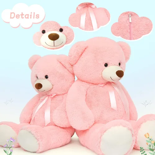 Miniatura 7 de Tezituor - Oso de peluche arcoíris de 13.78 pulgadas, suave oso de peluche teñido anudado, acogedor juguete de peluche abrazable para niños, novia