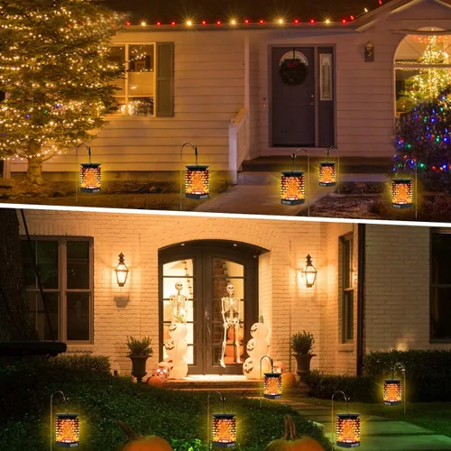 Miniatura 2 de Solar llama para colgar luces al aire última intervensión Linternas solares de luz IP55 impermeable con 75 LEDs bailando ojearlas efecto para jardín
