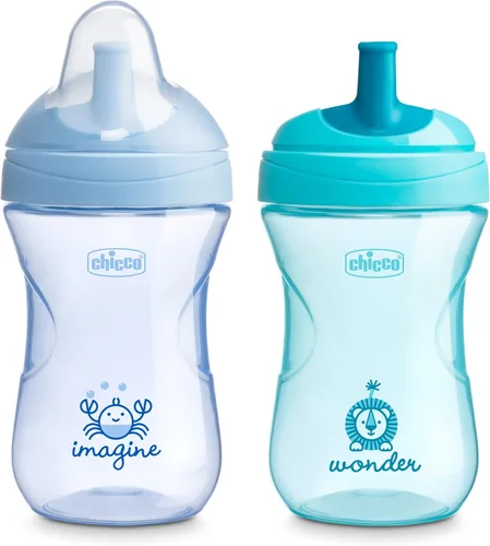 Miniatura 10 de Chicco Vaso Entrenador Deportivo con Boquilla Semifirme, Resistente a Mordeduras y Tapa sin Derrames, 9 onzas. Apto para Lavavajillas