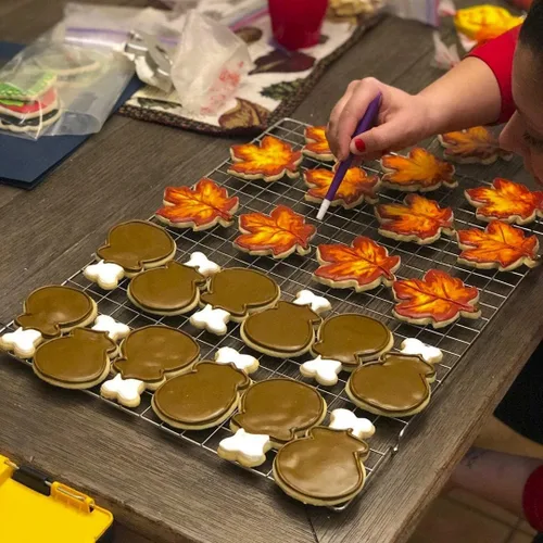 Miniatura 4 de Juego de 3 cortadores de galletas grandes de pavo para fiesta de Acción de Gracias, pavos de 3.4 a 4 pulgadas, patas de pollo con instrucciones