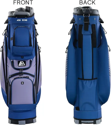 Miniatura 5 de ASK ECHO Bolsa de carrito de golf T-Lock 2024 con organizador de 14 vías, bolsa de carrito premium con asas y cubierta para lluvia, para hombres