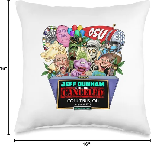 Miniatura 4 de JEFF DUNHAM Columbus, OH (2023) - Almohada de 16 x 16 pulgadas, multicolor