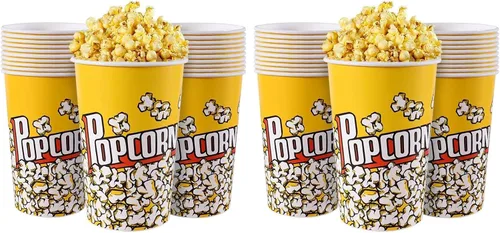 Miniatura 8 de MyLifeUNIT Cubetas de palomitas de maíz, caja de papel de 64 onzas para fiestas y noches de cine (paquete de 20)