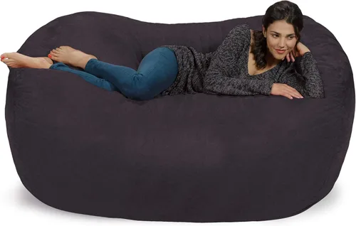 Miniatura 18 de Cozy Sack - Sillón de puff: Gran bolsa para muebles de espuma viscoelástica de 6 ft y tumbona grande – sofá grande con funda de microfibra suave
