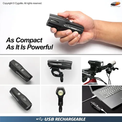Miniatura 6 de Cygolite Metro Series Bike Lights, USB Rechargeable, Secure Hard Mount, Night & Daytime Modes, Compact, Durable, IP67 Waterproof; Road, Mountain