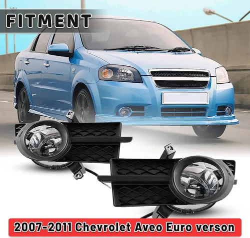 Miniatura 6 de Luces antiniebla para Chevy 2007 2008 2009 2010 2011 Chevrolet Aveo Euro Verson Asambleas de lámpara con kit de cableado 1 par