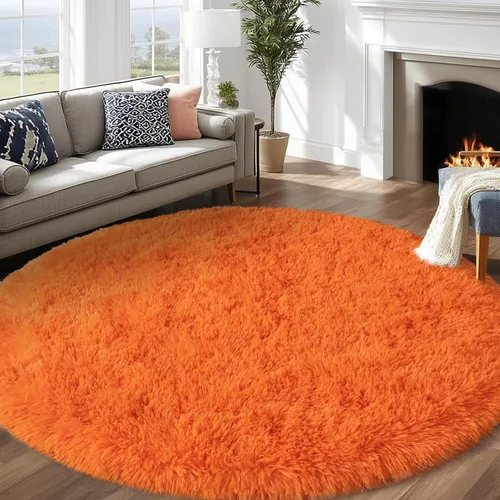 Miniatura 30 de Alfombra pequeña rosa para dormitorio, alfombras de área esponjosas peludas de 2x3 pies para habitación de niñas y niños, alfombra suave