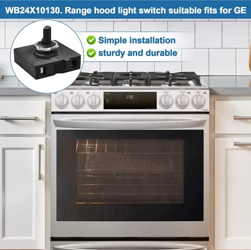 Miniatura 5 de Interruptor de luz de lámpara de campana extractora para GE WB24X10130 AP3754330 PS953546