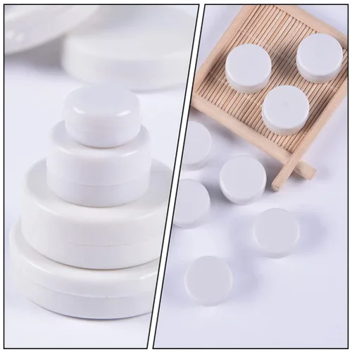 Miniatura 9 de Kisangel 1.37 pulgadas blanco plano redondo sonajero inserto accesorios de juguete para sonajeros de bebé y muñecas de felpa proyectos de bricolaje