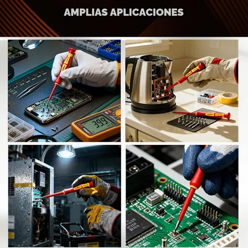 Miniatura 7 de HORUSDY Juego de destornilladores de precisión de 12 piezas, destornilladores eléctricos aislados de 1000 V con puntas magnéticas y tapa superior