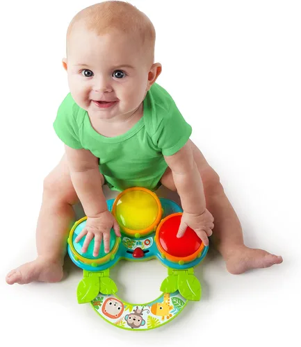 Miniatura 3 de Bright Starts Safari Beats - Tambor musical de juguete con luces, a partir de 3 meses, multicolor