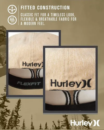 Miniatura 47 de Hurley Gorras para hombre - One & Only Flexfit Textures Cap - Sombreros ajustados para hombre, S-XL