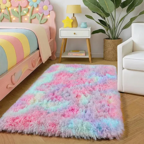 Miniatura 49 de Alfombras de color verde salvia para dormitorio, sala de estar, alfombra peluda esponjosa de 5 x 8 pies para guardería, aula, adolescentes, niños