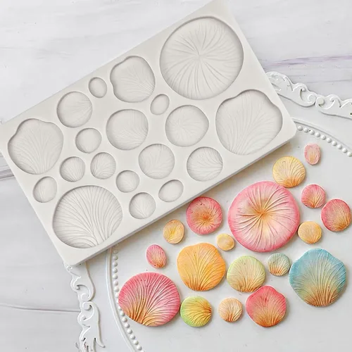 Miniatura 3 de Moldes de fondant de hongos, 2 piezas, hongos de plantas, ginkgo biloba, decoración de tartas, moldes de silicona, para dulces, chocolate, flores