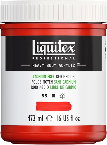 Miniatura 80 de Liquitex Pintura Acrílica Profesional de Cuerpo Pesado, Tubo de 2 oz (59ml), Rojo Fluorescente