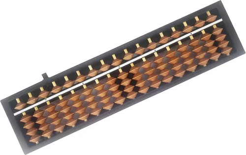 Ábaco Soroban Profesional de 17 Columnas, Ábaco Matemático Estándar de Dígitos, Herramienta de Cálculo Matemático con Botón de Reinicio para Adultos