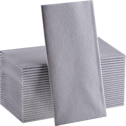 Servilletas de papel plateadas | Tela desechable de lino como servilletas de cena | Toallas de mano | Toallas de mano | Servilletas de papel suaves