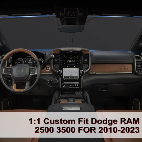 Miniatura 2 de Parasol para parabrisas de automóvil – Motomate personalizado para Dodge Ram 2500 3500 2010-2023 [4 capas de nanorrecubrimiento] visera plegable